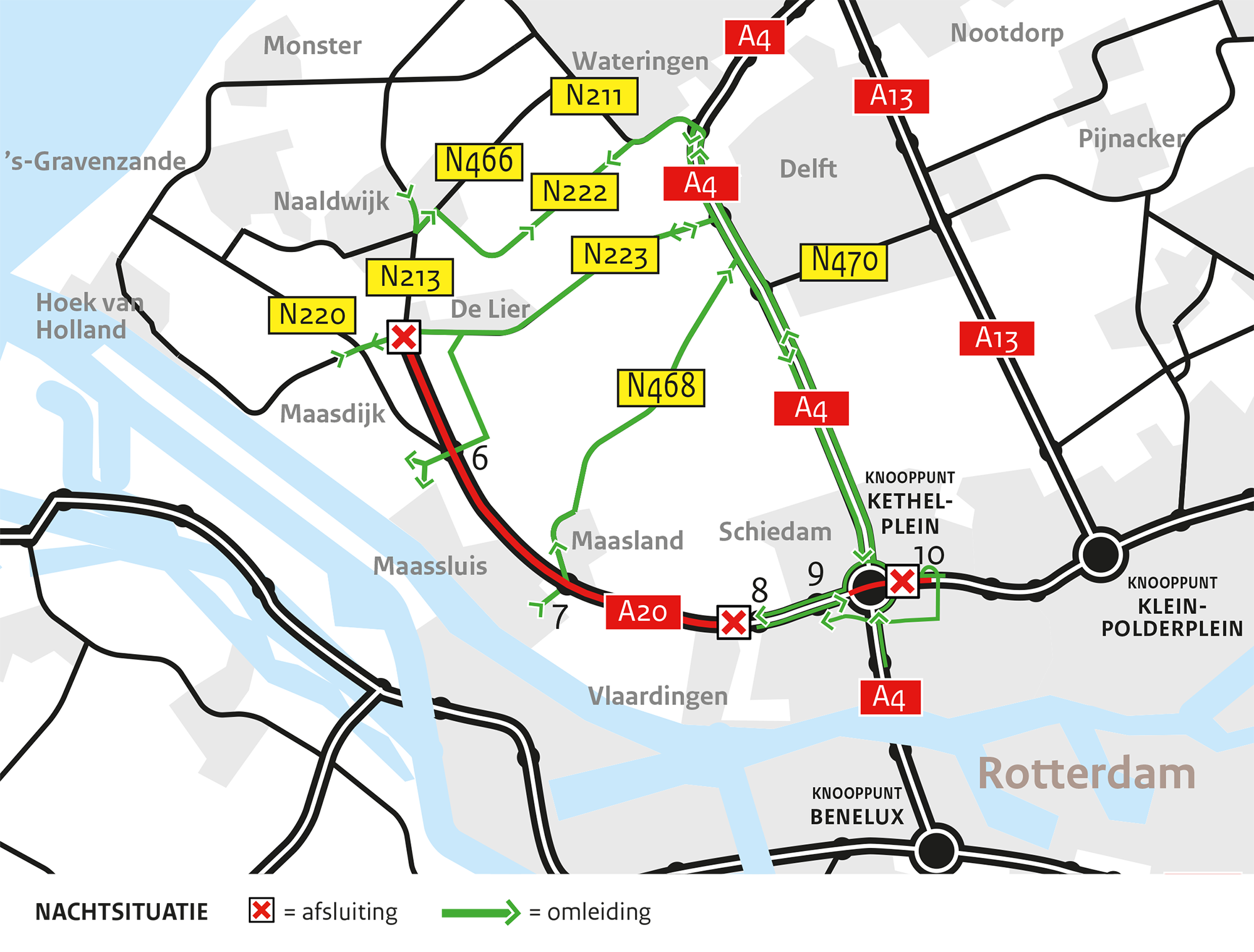 A20 nachtsituatie